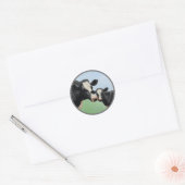 Holstein Koe en Calf Ronde Sticker (Envelop)