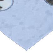 Holstein Koe en Cute Calf Blue Heart Tafelkleed (Gekanteld)