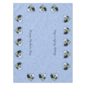 Holstein Koe en Cute Calf Blue Heart Tafelkleed (Voorkant)