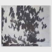 Holstein Koe Faux Leather Natural Huid Cadeaupapier (Vlak)