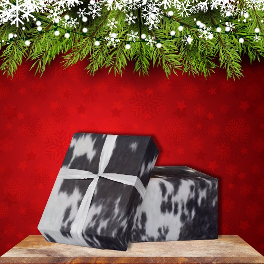 Holstein Koe Faux Leather Natural Huid Cadeaupapier