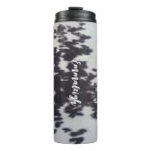 Holstein Koe Faux Leather Natural Kijk Thermosbeker (Voorkant)