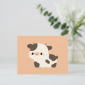 Holstein Koe Feestdagenkaart (Staand voorkant)