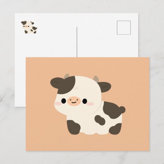 Holstein Koe Feestdagenkaart (Voorkant / Achterkant)