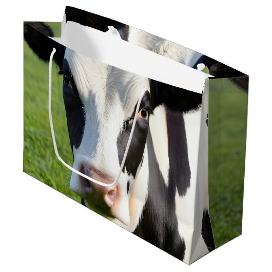 Holstein Koe Groot Cadeauzakje (Voorkant Gekanteld)