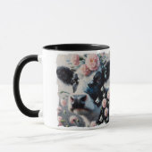 Holstein Koe in Bloemen Boerderij Boerderij Schild Mok (Links)