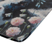 Holstein Koe in Bloemen Boerderij Boerderij Schild Snijplank (Hoek)