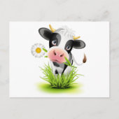 Holstein koe in gras briefkaart (Voorkant)