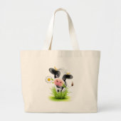 Holstein koe in gras grote tote bag (Voorkant)