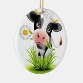 Holstein koe in gras keramisch ornament (Rechts)