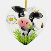 Holstein koe in gras keramisch ornament (Voorkant)