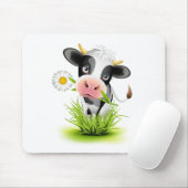 Holstein koe in gras muismat (Met muis)