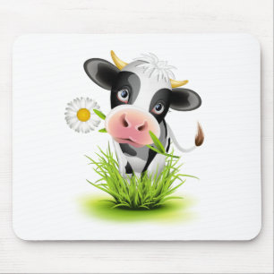 Holstein-koe in gras muismat