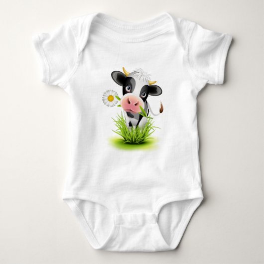 Holstein koe in gras romper (Voorkant)