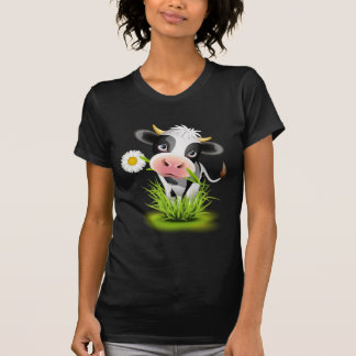 Holstein koe in gras t-shirt