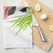 Holstein koe in gras theedoek (Quarter Fold)