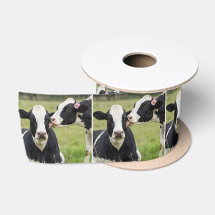 Holstein-koe Kussen Satijnen Lint