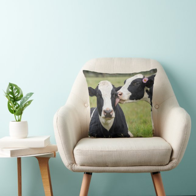 Holstein-koe kust in weiland op boerderij kussen (Stoel)