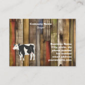 Holstein koe met oude raadsachtergrond visitekaartje (Voorkant)