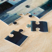 Holstein Koe Picket Fence Red Roses Zwart Rood Legpuzzel (Zijkant)