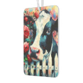 Holstein Koe Picket Fence Red Roses Zwart Rood Luchtverfrisser (Links)