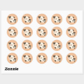 Holstein Koe Ronde Sticker (Vel)