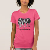 Holstein Koe & Schattige Kalf Personaliseren Jouw  T-shirt (Voorkant)