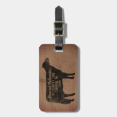 Holstein Koe Silhouet Boerderij Dier Gepersonalise Bagagelabel (Voorkant verticaal)