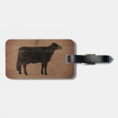 Holstein Koe Silhouet Boerderij Dier Gepersonalise Bagagelabel (Achterkant horizontaal)