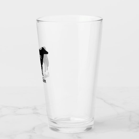 Holstein Koe Silhouet gepersonaliseerd Country Boe Glas (Links)