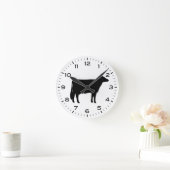 Holstein Koe Silhouette Black en White Ronde Klok (Huis)