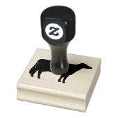Holstein Koe Silhouette Land | Boerderij Dier Rubberstempel (Stempel)
