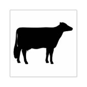 Holstein Koe Silhouette Land | Boerderij Dier Rubberstempel (Afrduk)