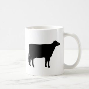 Holstein Koe Silhouetten Boerderij van het land Koffiemok