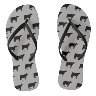 Holstein Koe Silhouetten Patroon Fun Boer Teenslippers