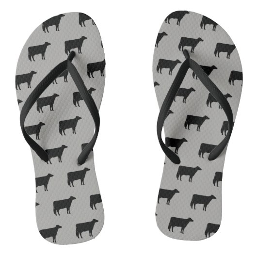 Holstein Koe Silhouetten Patroon Fun Boer Teenslippers (Voetbed)