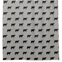 Holstein Koe Silhouetten Patroon Grijs en Zwart