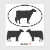 Holstein Koe Silhouettes Vinyl Sticker Set (Vel)