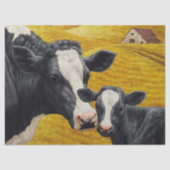 Holstein Koeien en Old Wood Barn Tissuepapier (Voorkant)