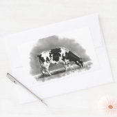 Holstein koeien grazen: realisme potloodtekening rechthoekige sticker (Envelop)