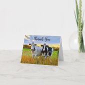 Holstein Koeien in het najaar Dank u nota Kaart (Voorkant)
