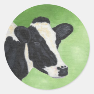 Holstein-koeiensticker Ronde Sticker