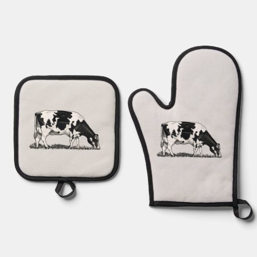 Holstein Melkkoe Ovenwant & Pannenlap Set (Voorkant)