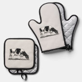 Holstein Melkkoe Ovenwant & Pannenlap Set (Voorkant / Achterkant)