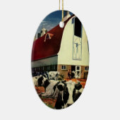  Holstein Milk Koeien op Zuivel Boerderij Business Keramisch Ornament (Rechts)