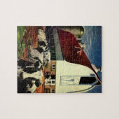  Holstein Milk Koeien op Zuivel Boerderij Business Legpuzzel (Horizontaal)