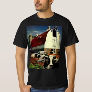 Holstein Milk Koeien op Zuivel Boerderij Business T-shirt