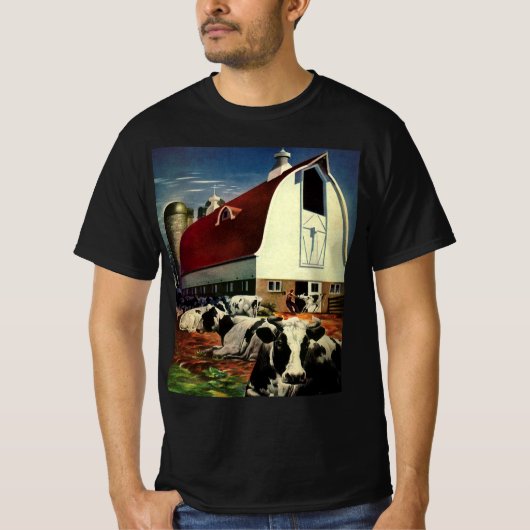  Holstein Milk Koeien op Zuivel Boerderij Business T-shirt (Voorkant)
