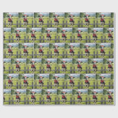 Holstein op een Boerderijen hek Cadeaupapier (Vlak)