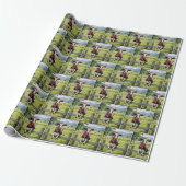 Holstein op een boerderijhek cadeaupapier (Uitgerold)